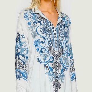 BIYA by JOHNNY WAS Poetry Tunic .. 💙💙FABULOUS!